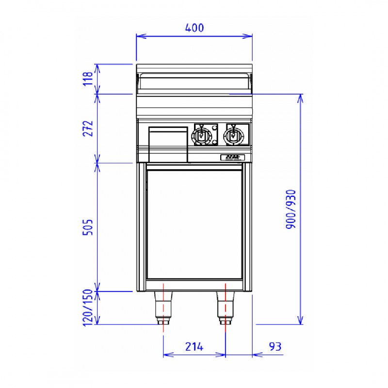 Capic Charc Abm I Inox Lisse Elec Plaque X Placard Ouvert