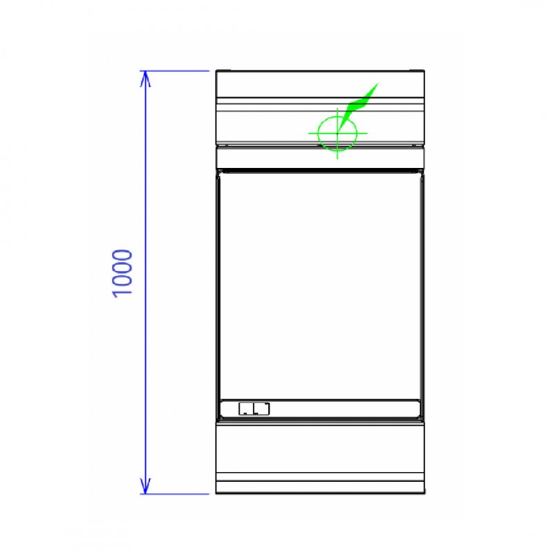 CAPIC CHARC ABM9I INOX LISSE ELEC PLAQUE 400X550 PLACARD OUVERT