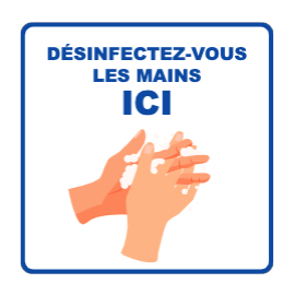 Panneau d'informations - Visuel Désinfection - Panneau Perforé (grand format)