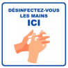 Panneau d'informations - Visuel Désinfection des mains - Panneau Perforé (petit format)